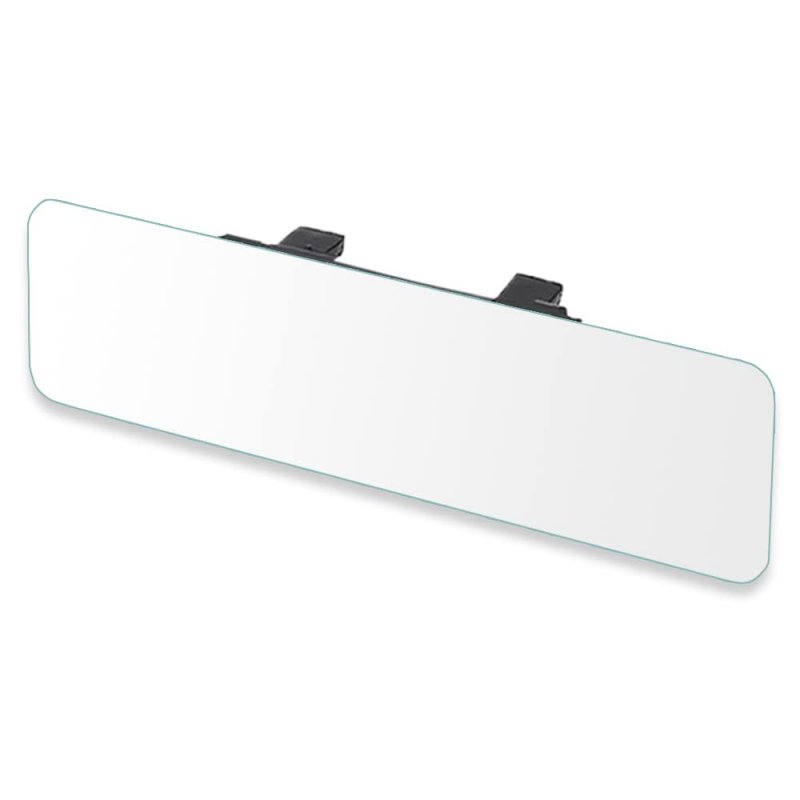 Frameless Rear View Mirror Interior Panoramic Wide Angle For Car Suv Truck Eliminate Blind Spots Flat 11 8in White Model