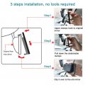Frameless Rear View Mirror Interior Panoramic Wide Angle For Car Suv Truck Eliminate Blind Spots Flat 11 8in White Model