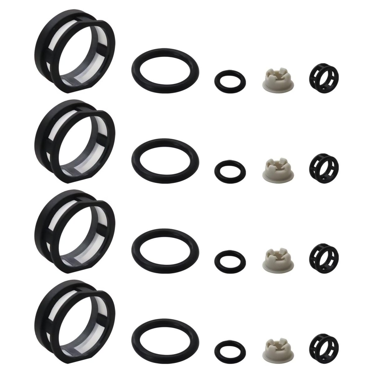 4 Sets Filters Seals O-rings Pintle Caps Replacement Side Feed Fuel Injector Kit Fit For Nissan 300zx 1994 1995 1996