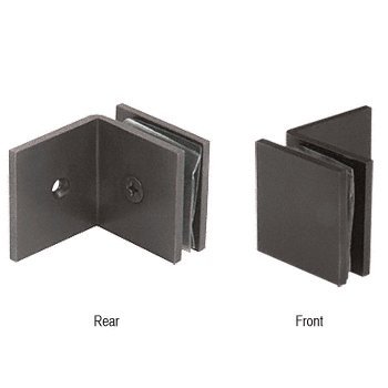 Crl Oil Rubbed Bronze Fixed Panel Square Clamp With Large Leg By Cr Laurence