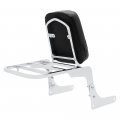 Chrome Passenger Backrest Sissy Bar With Luggage Rack And Pad Fit For Honda Rebel 250 Cmx250 Cmx250c Ca250 Silver