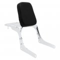 Chrome Passenger Backrest Sissy Bar With Luggage Rack And Pad Fit For Honda Rebel 250 Cmx250 Cmx250c Ca250 Silver