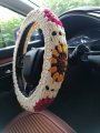 Ydm Car Steering Wheel Cover Crochet Sunflower Crochet Steering