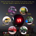 Npauto 4pcs 6 Oval Trailer Tail Lights 24 Red Led Stop Turn Brake Waterproof Flush Mount For Rv Truck