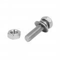 Uxcell M4 X 16mm 304 Stainless Steel Phillips Hex Head Bolts Nuts W Washers 30 Sets