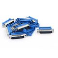 Uxcell 10pcs D-sub Db25 25 Pin Male Idc Crimp Connector For Flat Ribbon Cable