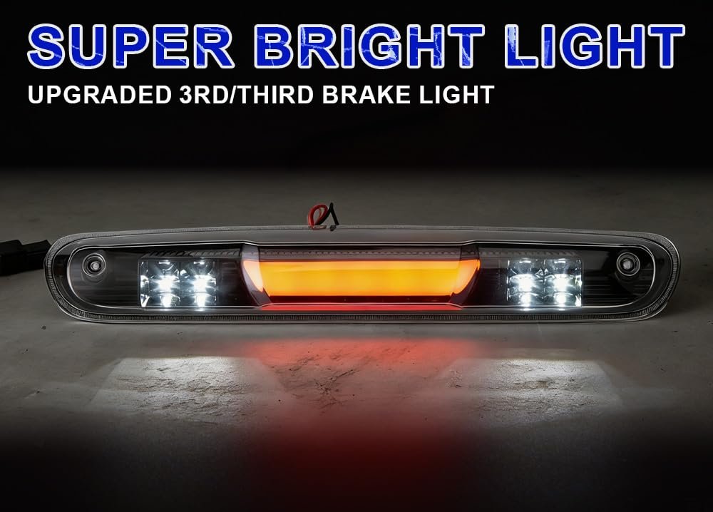 Led 3rd Brake Light For Chevy Silverado 2007 2014 Gmc Sierra Hummer H3t 2009 2010 High Mount Stop Parking Lamp Clear Lens Black