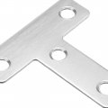 Uxcell Flat T Shape Repair Mending Plate 50mmx50mm Stainless Steel Joining Bracket Support Brace Pack Of 12