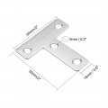 Uxcell Flat T Shape Repair Mending Plate 50mmx50mm Stainless Steel Joining Bracket Support Brace Pack Of 12