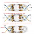 Feed Through Switch 5 Pcs Appliance Inline Cordes Rocker Switch Max 0v 10a For Electrical Table Lamp Desk Light On Off