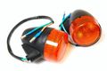 2x Moped Scooter Front Turn Signal Light Gy6 50 150cc 12v 2 Pin Wire Bike Lt31 