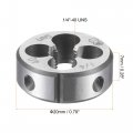 Uxcell Round Threading Dies 1 4 -40 Uns Alloy Tool Steel Machine Thread Repair Hand