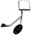Truck Side Hood Mirror Right Passenger Tuck Car Fit For 2002-2017 International Harvester Prostar Manual Adjusted Chrome 