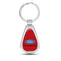 Ford Platinum Red Dome Mirror Chrome Metal Teardrop Premium Key Chain Keychain Officially Licensed In The Usa
