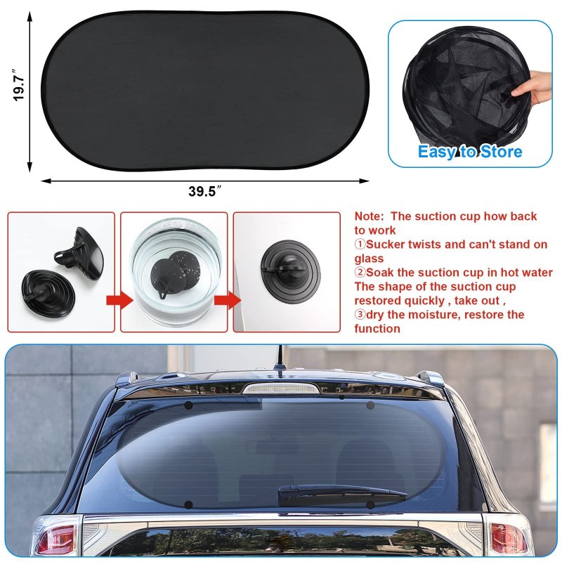 Car Window Screens Mosquito Net 5 Pack Breathable Mesh Sunshade For Camping And Privacy Uv Protection Auto Rear Side Covers