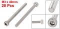 Uxcell M3x40mm 0 5mm Pitch Bolts Socket Cap Head Hex Key Screws 20pcs
