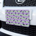 Graphics More Cute Eggplant Aubergine On Stripes Pattern Novelty Metal Vanity Tag License Plate