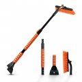 47 In Ice Scraper And Extendable Snow Brush For Car 360 Degrees Pivoting Head Remover Windshield Truck Suv Ergonomic Grip 