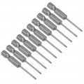 Uxcell 10pcs 50mm 4 Hex Shank 1 6mm Ph00 Magnetic Phillips Head Screwdriver Bits S2 High Alloy Steel