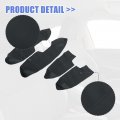 X Autohaux 1 Set Front Rear Cover Armrest Pad Replacement Microfiber Leather For Nissan X-trail 2014-2018 Black