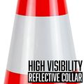 15 High Hat Cones In Fluorescent Orange With Reflective Sleeve For Indoor Outdoor Traffic Work Area Safety Marker Agility Sport