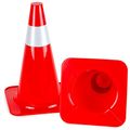 15 High Hat Cones In Fluorescent Orange With Reflective Sleeve For Indoor Outdoor Traffic Work Area Safety Marker Agility Sport 