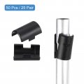 Uxcell 50pcs Wire Shelving Shelf Lock Clips Plastic For 7 8 Post Sleeves Replacements System Black