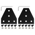 2set 2020 Corner Bracket Plate T-slot Aluminum Extrusion Connector Outside Joint With Screws For Series Profile 3d Printer 