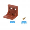 Uxcell 30pcs 90 Degree Plastic Corner Braces 27 3x27x27mm Nylon Shelf Right Angle Brackets With Screws For Cabinets Cupboards