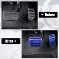 X Autohaux 2 Pcs Brake Foot Pedals Pad Cover Non-slip No Drill Metal Accelerator Pedal Covers For Volkswagen Golf Vii Blue