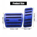 X Autohaux 2 Pcs Brake Foot Pedals Pad Cover Non-slip No Drill Metal Accelerator Pedal Covers For Volkswagen Golf Vii Blue