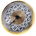 Yardwe Crafts Clock Insert With Movement Roman Number Diy Inlaid Head Face Vintage Rome Miniature Metal