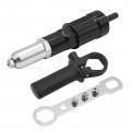 Professional Electric Rivet Nut Gun Adaptor Kit Cordless Tool Drill Attachment With 4 Thread Heads 2mm 3 2mm 0mm 4 8mm And 
