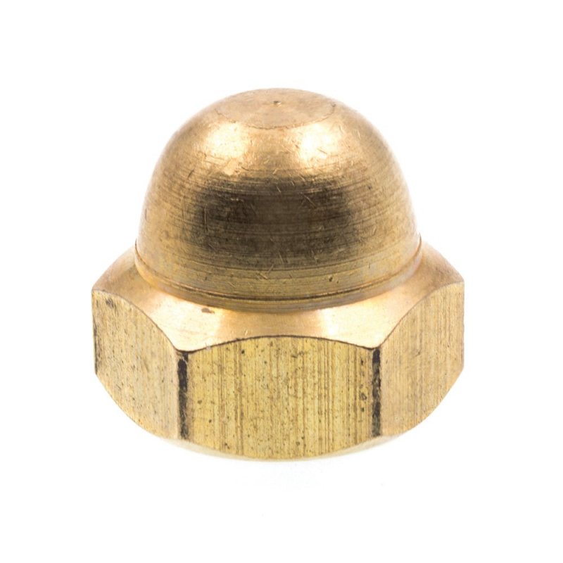 Prime-line Acorn Cap Nuts 10-32 Solid Brass 10 Pack