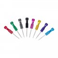 Lab Denture Implant Abutment Screwdrivers 8pcs Per Kit With Base Blue