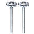 2pcs 1 8 Zinc-plated Steel Garage Door Rollers For 2 Track 4 25 Long Stem Quiet Wheels 10 Ball Bearings Silver 