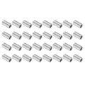 32pcs Aluminum Spacers 5mm Id X 8mm Od 16mm Length Screw Standoff Bushing Plain Finish Unthreaded Metal Round Spacer For M5 
