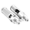 Arrival Motorcycle Cnc Universal Foot Restrests Folding Pegs Rear Set For Honda Kawasaki Ktm Ducati Suzuki Yamaha Silver