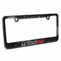 Ipick Image For Honda Civic Type-r Real Black Forged Composite Carbon Fiber License Plate Frame