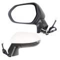Driver Side Mirror For 2020 2025 Toyota Corolla White Heated Power Glass With Turn Signal Manual Folding Replaces 87940 12g00 