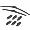 24 18 Windshield Wiper Blades Kit For Hook Arm Top Pinch Lockd Toyota Honda For Gmc Sierra Front All Season Replacement 