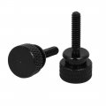 Uxcell Computer Pc Case 6 -32 Round Head Knurled Thumb Screws Black 10pcs