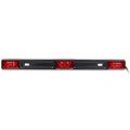 Partszone 3 Light 9 Led Trailer Sealed Stainless Steel Red Clearance Id Bar Marker