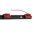 Partszone 3 Light 9 Led Trailer Sealed Stainless Steel Red Clearance Id Bar Marker