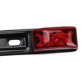 Partszone 3 Light 9 Led Trailer Sealed Stainless Steel Red Clearance Id Bar Marker