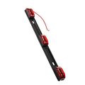 Partszone 3 Light 9 Led Trailer Sealed Stainless Steel Red Clearance Id Bar Marker