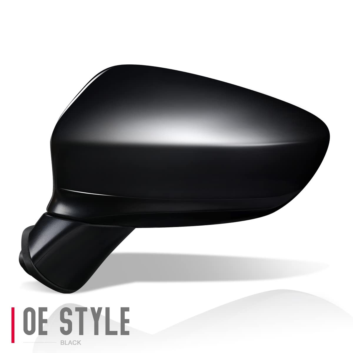 Driver Left Side Mirror For Mazda 6 2014 2016 Power Adjust Heated Glass Turn Signal Manual Folding Black Paint To Match
