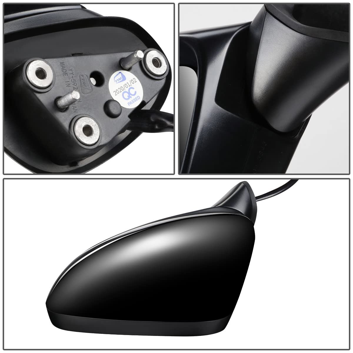 Driver Left Side Mirror For Mazda 6 2014 2016 Power Adjust Heated Glass Turn Signal Manual Folding Black Paint To Match