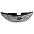 Front Grille Assembly For Hyundai Sonata 2011 2012 2013 Abs Plastic Chrome Shell With Paintable Insert Type 1 Hy1200154
