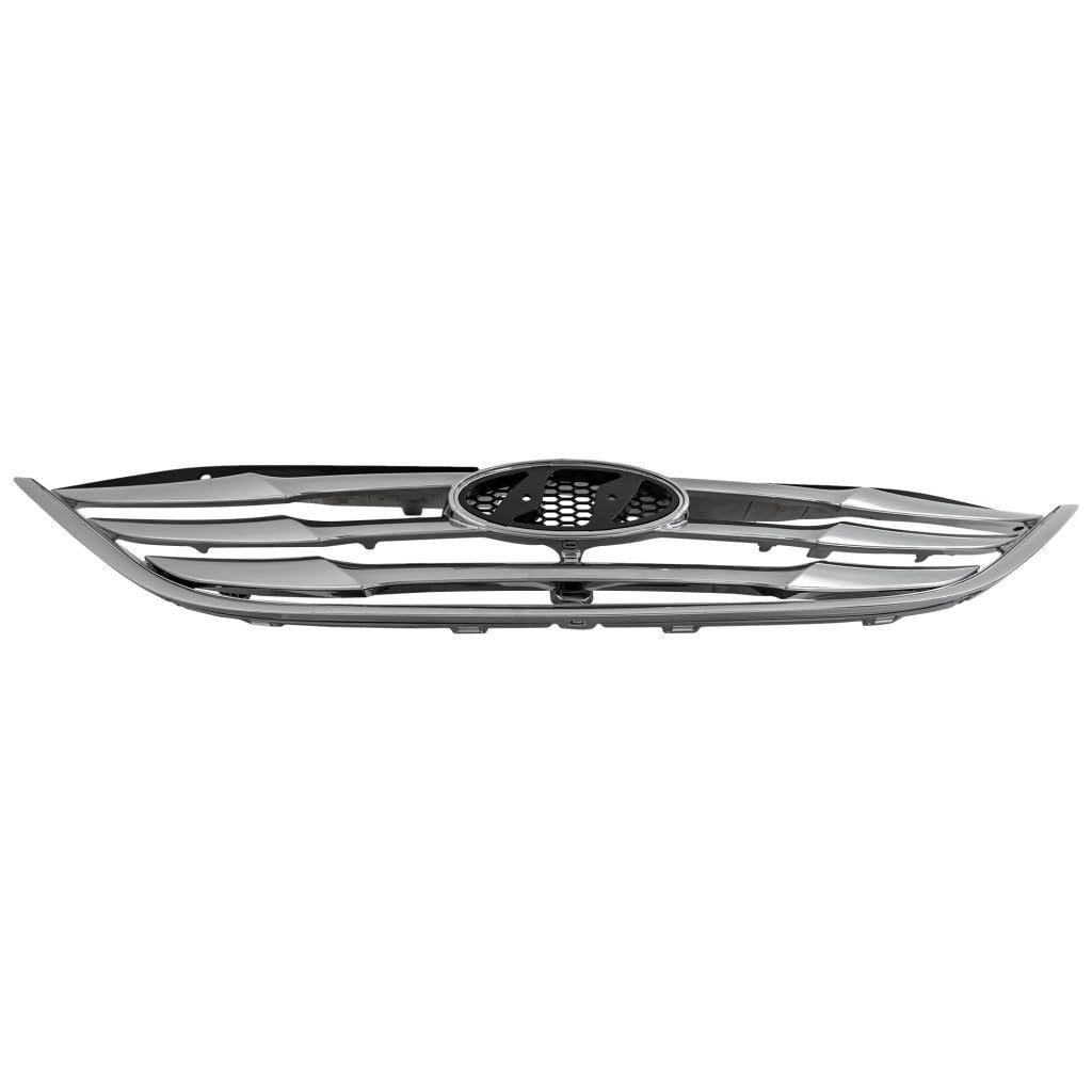 Front Grille Assembly For Hyundai Sonata 2011 2012 2013 Abs Plastic Chrome Shell With Paintable Insert Type 1 Hy1200154